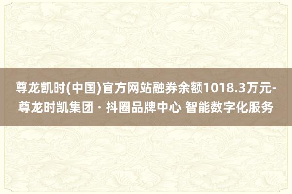 尊龙凯时(中国)官方网站融券余额1018.3万元-尊龙时凯集