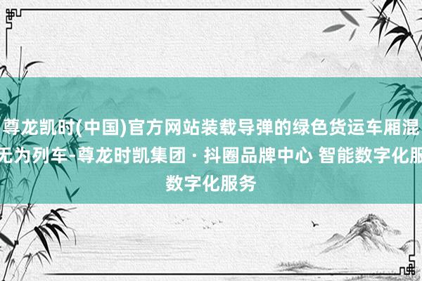 尊龙凯时(中国)官方网站装载导弹的绿色货运车厢混入无为列车-