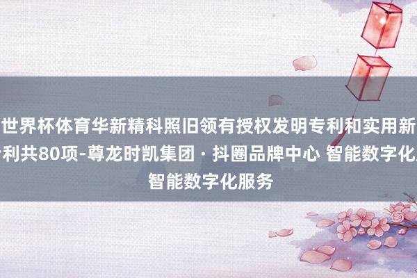 世界杯体育华新精科照旧领有授权发明专利和实用新式专利共80项-尊龙时凯集团 · 抖圈品牌中心 智能数字化服务