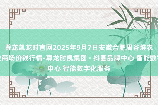 尊龙凯龙时官网2025年9月7日安徽合肥周谷堆农居品批发商场价钱行情-尊龙时凯集团 · 抖圈品牌中心 智能数字化服务