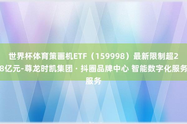 世界杯体育策画机ETF(159998)最新限制超28亿元-尊龙时凯集团 · 抖圈品牌中心 智能数字化服务