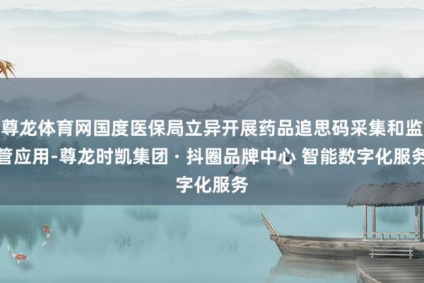尊龙体育网国度医保局立异开展药品追思码采集和监管应用-尊龙时凯集团 · 抖圈品牌中心 智能数字化服务