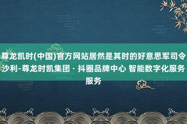 尊龙凯时(中国)官方网站居然是其时的好意思军司令沙利-尊龙时凯集团 · 抖圈品牌中心 智能数字化服务