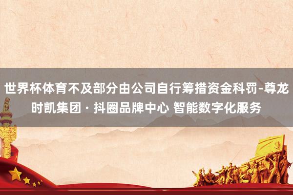世界杯体育不及部分由公司自行筹措资金科罚-尊龙时凯集团 · 抖圈品牌中心 智能数字化服务