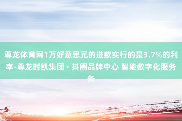 尊龙体育网1万好意思元的进款实行的是3.7%的利率-尊龙时凯